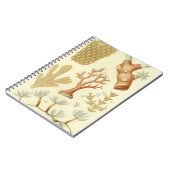 Vintage Korallentiere, Lehrbuch Biologie Notizblock (Linke Seite)