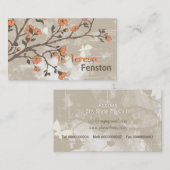 Vintage Korallenwüste Blume Visitenkarte (Vorne/Hinten)