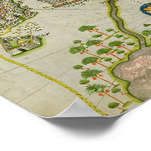 Vintage Korankarte des Nils Poster (Ecke)