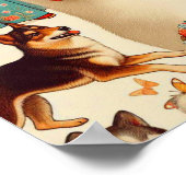 Vintage koreanische Jindo-Illustration Poster (Ecke)