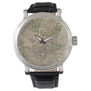 Vintage körperliche Karte von Griechenland (1880) Armbanduhr