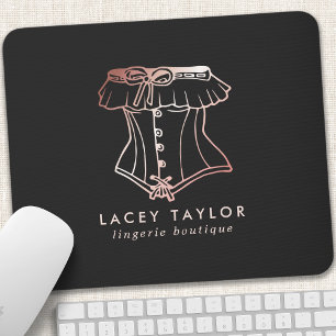 Vintage-Korsett-Logo-Wäsche-Boutique Mousepad