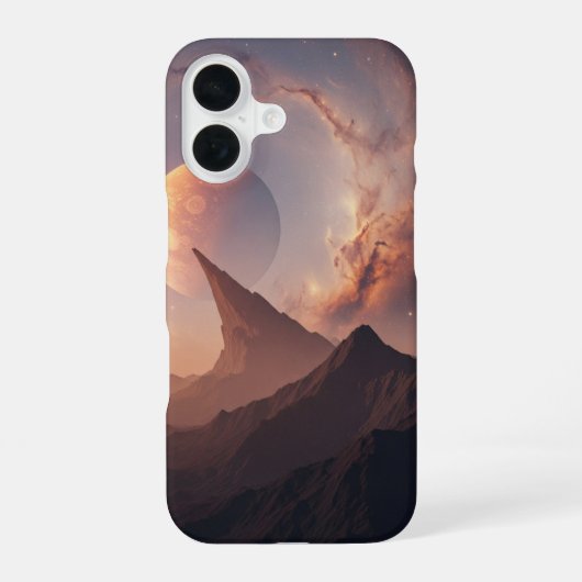 Vintage Kosmische Landschaft iPhone 16 Hülle (Rückseite)