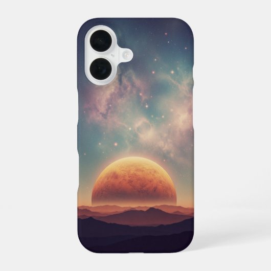 Vintage Kosmische Landschaft iPhone 16 Hülle (Rückseite)