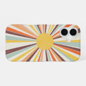 Vintage Kosmische Sonne iPhone 16 Hülle (Rückseite (Horizontal))