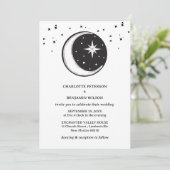 Vintage kosmische Sternennachtsfeier Einladung (Stehend Vorderseite)