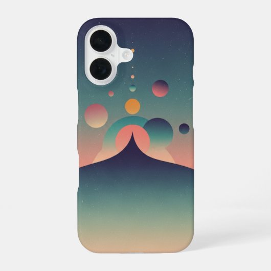 Vintage Kosmischer Horizont iPhone 16 Hülle (Rückseite)