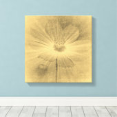 Vintage Kosmos-Blume Wrapped Canvas Leinwanddruck (Insitu (Holzboden))
