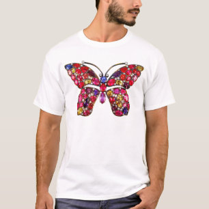 Vintage Kostüm-Schmuck-Kristall-Diamanten T-Shirt