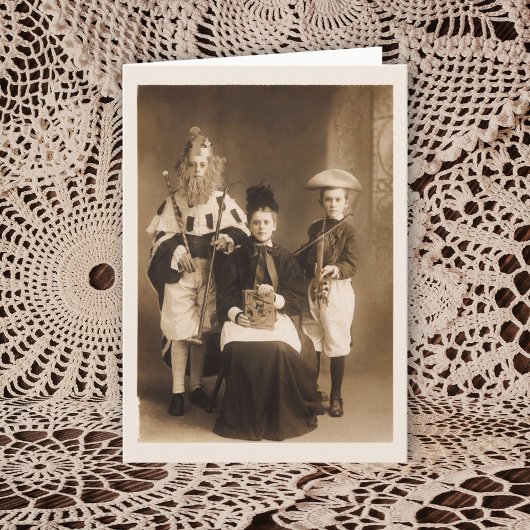 Vintage Kostümkarte Party Faltkarte Karte