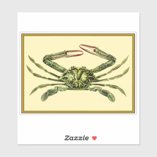 Vintage Krabbe Aufkleber (Blatt)