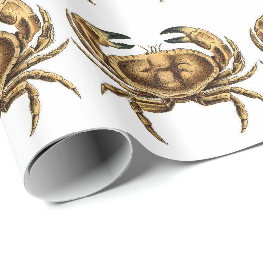 Vintage Krabbe Geschenkpapier (Rolleneckpunkt)