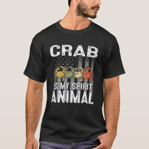 Vintage Krabbe ist mein Geist Tier über American F T-Shirt