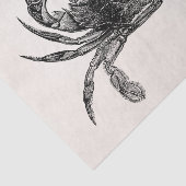 Vintage Krabben-Antike kratzt personalisierte Seidenpapier (Ausschnitt)