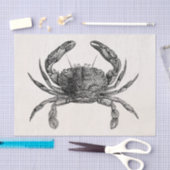 Vintage Krabben-Antike kratzt personalisierte Seidenpapier (Handwerk)