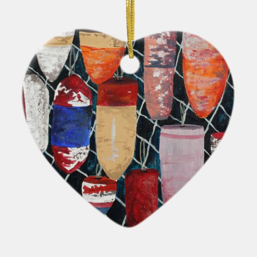 Vintage Krabbenfischenboje Keramikornament (Vorne)