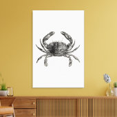 Vintage Krabbenvorlage Personalisiert Leinwanddruck (Insitu (Wohnzimmer))