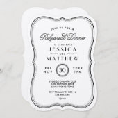 Vintage Kraft Art Deco Hochzeit Probe Dinner Einladung (Vorne/Hinten)