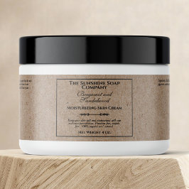 Vintage Kraft Paper Style Kosmetik JAR Label Wasserflaschenetikett