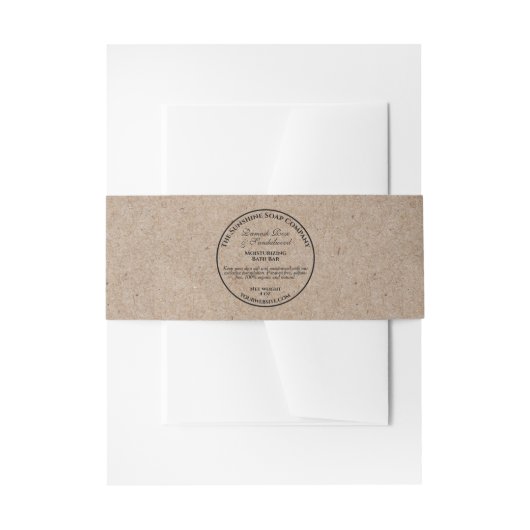 Vintage Kraft Paper Style Soap Band (Vorderseite Beispiel)