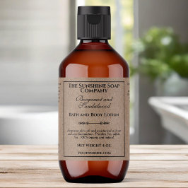 Vintage Kraft Papier Kosmetik Flaschenetikmarke