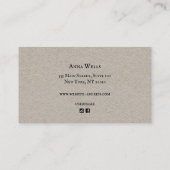 Vintage Kraftakte Visitenkarte (Rückseite)