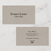 Vintage Kraftakte Visitenkarte (Vorne/Hinten)