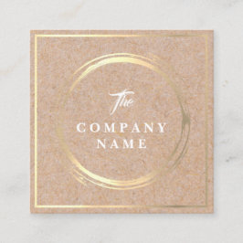 Vintage Kraftpapier DRUCKquadratische Quadratische Visitenkarte