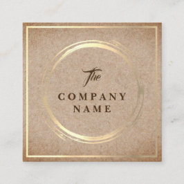 Vintage Kraftpapier DRUCKquadratische Quadratische Visitenkarte