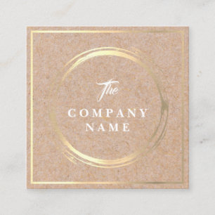 Vintage Kraftpapier DRUCKquadratische Quadratische Visitenkarte