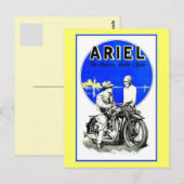 Vintage Krafträder der Ariel-Serie Postkarte (Vorne/Hinten)