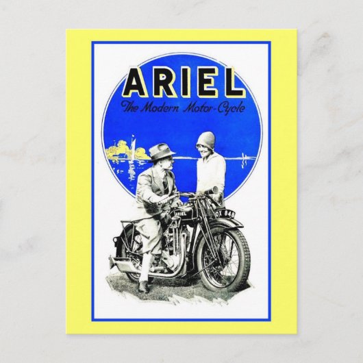 Vintage Krafträder der Ariel-Serie Postkarte (Vorderseite)