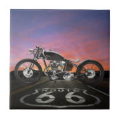 Vintage Krafträder - Route 66 - SRF Fliese (Vorderseite)