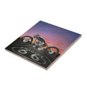 Vintage Krafträder - Route 66 - SRF Fliese (Seite)