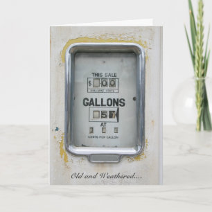 Vintage-Kraftstoffpumpe / Bowser-Dial - Grußkarte Karte