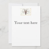 Vintage Krake laden ein Einladung (Rückseite)