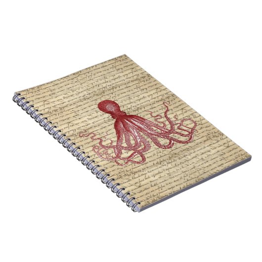 Vintage Krake Notizblock (Rechte Seite)