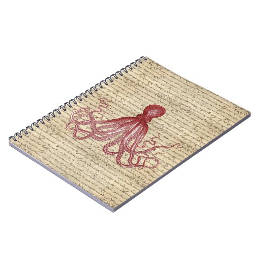 Vintage Krake Notizblock (Linke Seite)