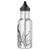 Vintage Krake, Schwarzweiss, Edelstahlflasche (Rechts)