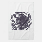 Vintage Kraken-Illustration Handtuch (Vertikal)