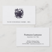 Vintage Kraken-Illustration Visitenkarte (Vorne/Hinten)