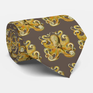 Vintage Kraken, Octopus Gamochonia, Ernst Haeckel Krawatte