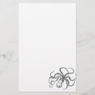 Vintage Kraken-Schablone Briefpapier