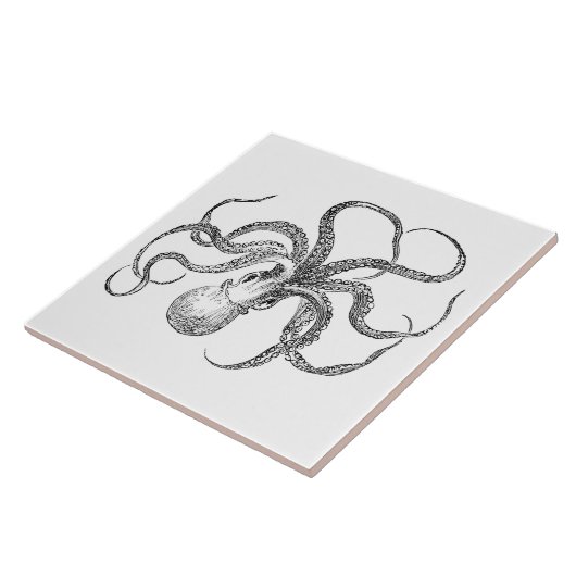 Vintage Kraken-Schablone Fliese (Seite)