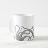 Vintage Kraken-Steampun Kaffeetasse (Vorderseite Links)