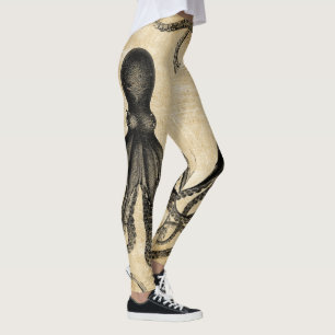 Vintage Kraken-Tentakeln Leggings