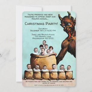 Vintage Krampus Anpassbare Party Einladung