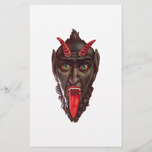 vintage Krampus Briefpapier (Vorderseite)