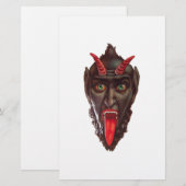 vintage Krampus Briefpapier (Vorne/Hinten)