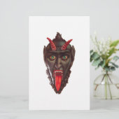 vintage Krampus Briefpapier (Stehend Vorderseite)